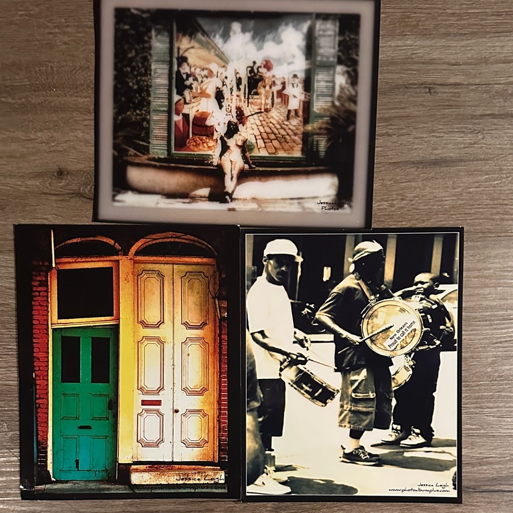 NEW ORLEANS AUTHENTIC 8x10 Wall Art Prints - Multicolor Door & Parade Scenes